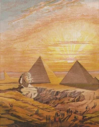 Sphinx et pyramides de Gizeh, Égypte