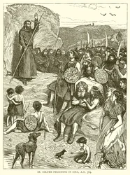 Saint Colomb prêchant à Iona, 564 après J.-C.