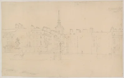 St Jamess Square, Londres; croquis original au crayon