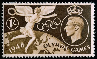 Timbre commémorant les Jeux olympiques de Londres de 1948