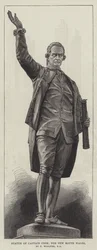 Statue du capitaine Cook, pour la Nouvelle-Galles du Sud, par T Woolner, RA (gravure)