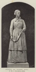 Statue de Sœur Dora, par M. F. Williamson, Esher (gravure)