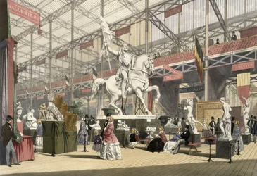 Statues dans la section belge de la Grande Exposition de 1851, de 