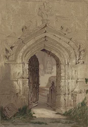 Église de Stratford (lithographie couleur)
