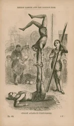 Acrobates de rue en représentation