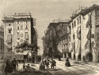 Rue à Barcelone, illustration de 