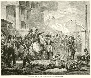 Rues de Paris pendant la Révolution (gravure)