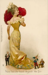 Les prétendants se disputent la main de la belle (lithographie couleur)