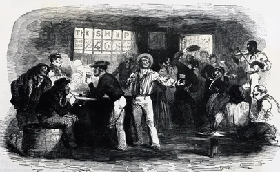 Taverne fréquentée par des marins
