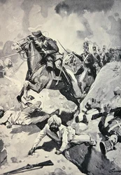 Thackwell mène les 3e Dragons Légers à travers les ouvrages de terre sikhs, Bataille de Sobraon