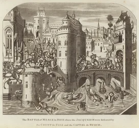La bataille de Meaux en Brie où la Jacquerie fut vaincue par le comte de Foix et le captal de Buch