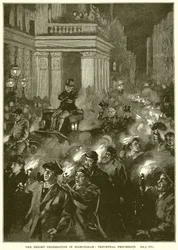 La célébration de Bright à Birmingham : procession triomphale