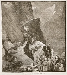 Les Carthaginois traversant les Alpes