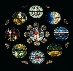 La fenêtre de la Création, conçue par Philip Webb, William Morris et Edward Burne-Jones, 1861