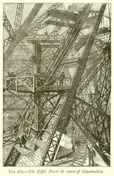 La Tour Eiffel en cours de construction