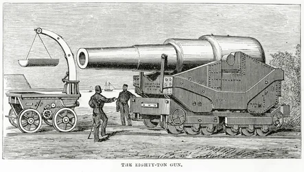Le canon de quatre-vingts tonnes