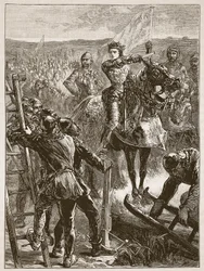Les Anglais devant Harfleur, illustration de Cassells Illustrated History of England
