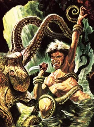 Le Combat avec le poisson diable