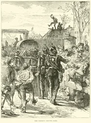 Les Allemands quittant Paris, mars 1871