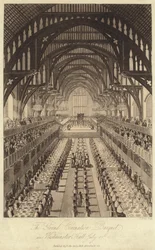 Le Grand Banquet de Couronnement dans Westminster Hall