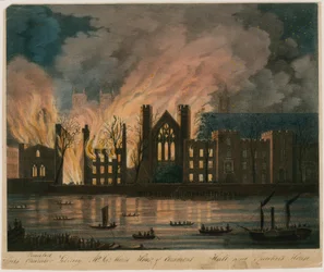 Les Chambres des Lords et des Communes en feu, 16 octobre 1834