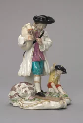 Le musicien itinérant, fabriqué par Chelsea Porcelain Factory, Angleterre, vers 1756