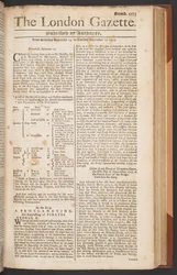 La Gazette de Londres, numéro 5573, page 1