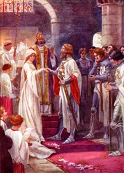 Le mariage du roi Arthur et Guenièvre