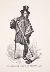 Le balayeur unijambiste à Chancery Lane, d