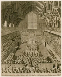 La représentation du procès de la Duchesse de Kingston à Westminster Hall