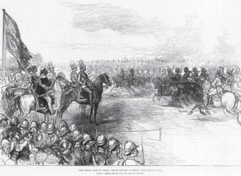 La visite royale en Inde : Grande revue à Delhi, le galop