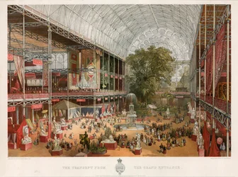 Le Transept depuis la Grande Entrée, Grande Exposition, 1851