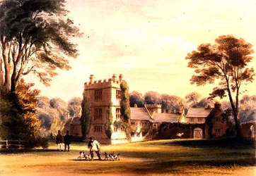 La tour ouest, maison Cotehele, c.1830-40