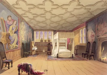 La chambre blanche, Cotehele House, vers 1830-40