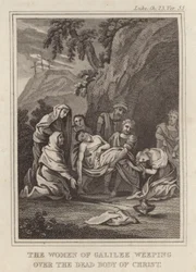 Les femmes de Galilée pleurant sur le corps mort du Christ
