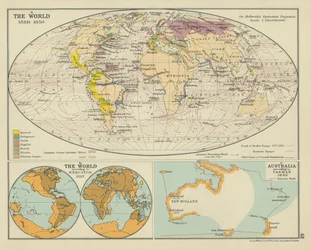 Le monde 1588-1650 (lithographie couleur)