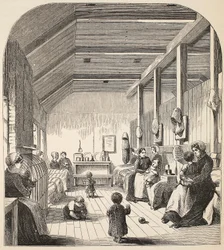 La nurserie des condamnés à Brixton, illustration de The Criminal Prisons of London and Scenes from Prison Life par Henry Mayhew et John Binny, pub. 1862