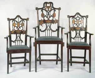 Trois chaises maçonniques georgiennes, vers 1790