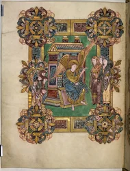 Les Trois Maries au Sépulcre, du Bénédictional de Saint Æthelwold, vers 963-984