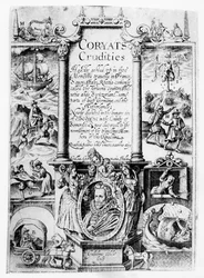 Page de titre de Coryats Crudities, publié en 1611