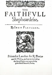 Page de titre de The Faithfull Shepherdess par John Fletcher, vers 1609