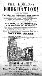 Page de titre pour une brochure sur Les Horreurs de l