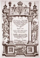 Page de titre, Knolles Generall Historie of the Turks, pub. par Adam Islip, 1603