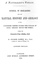 Page de titre de A Naturalists Voyage Around the World par Charles Darwin, édition publiée en 1884