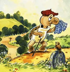 La Tortue se promène à la campagne