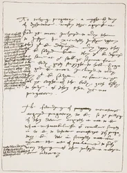 Traité de Latimer de sa propre écriture, contestant la doctrine de la transsubstantiation, avec des notes marginales de l