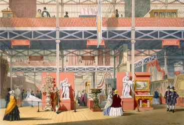 Vue de la section italienne de la Grande Exposition de 1851, de Dickinsons Comprehensive Pictures