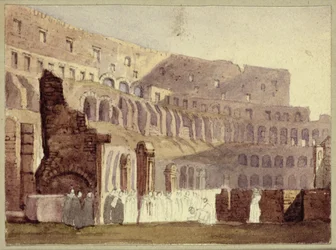 Vue du Colisée romain, vers 1800