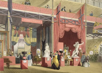 Vue des sections de la Suède, de la Norvège et du Danemark à la Grande Exposition de 1851, de Dickinsons Comprehensive Pictures