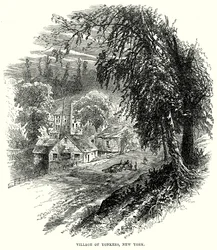 Village de Yonkers, New York (gravure)